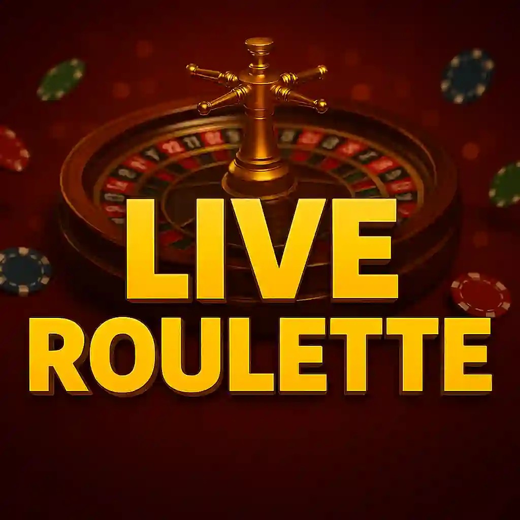 Live Roulette online game logo by Evolution on spindynasty.ca