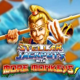 Stellar Jackpots with More Monkeys slot visual from Lightning Box Game available on spindynasty.ca